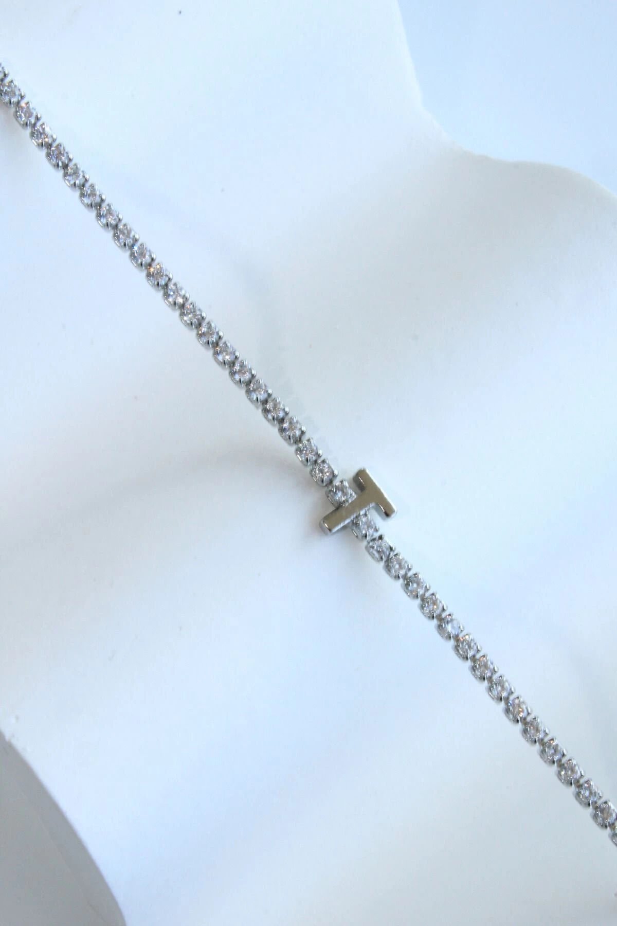 İthal Seri T Harfi Su Yolu Kadın Çelik Bileklik Kararmaz Renk Atmaz