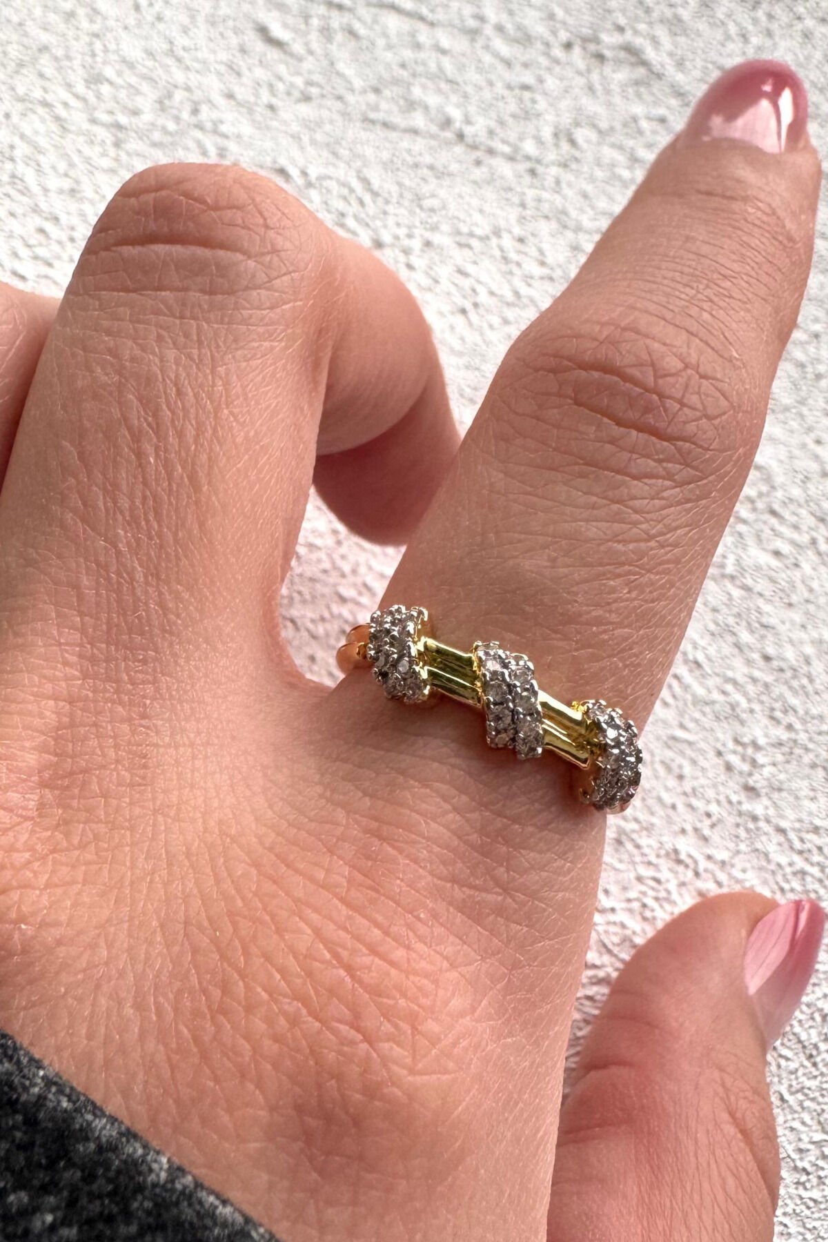 V.I.P Çift Renk Seri Modern Bamboo Tasarım Crt Marka Model Ayarlanabilir Çelik Yüzük