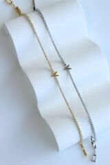 İthal Seri Y Harfi Su Yolu Kadın Çelik Bileklik Kararmaz Renk Atmaz