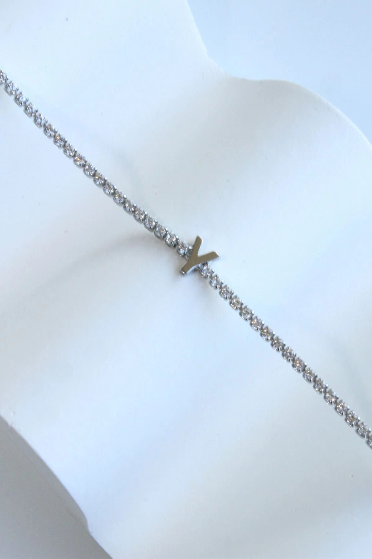 İthal Seri Y Harfi Su Yolu Kadın Çelik Bileklik Kararmaz Renk Atmaz