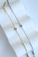 İthal Seri Z Harfi Su Yolu Kadın Çelik Bileklik Kararmaz Renk Atmaz