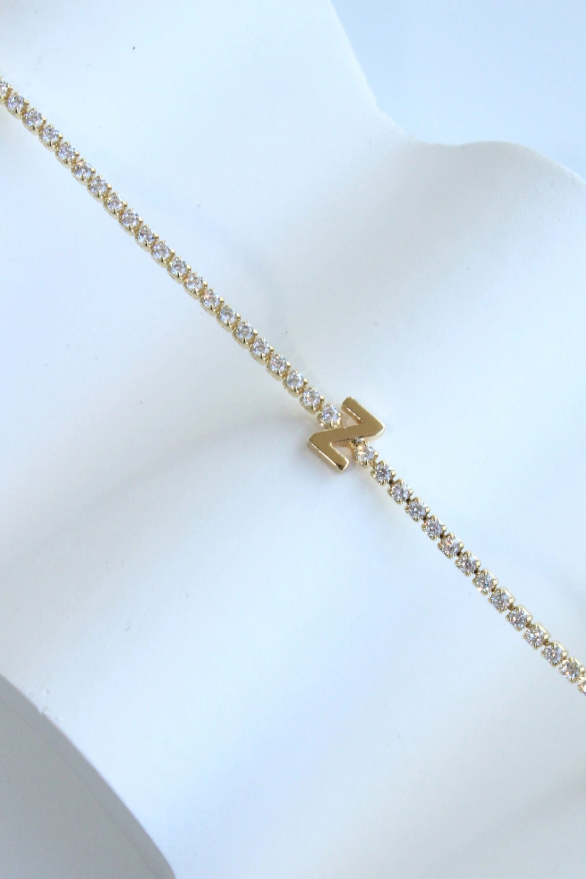 İthal Seri Z Harfi Su Yolu Kadın Çelik Bileklik Kararmaz Renk Atmaz