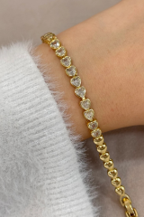 Luxe Romance Kuyumcu İşçiliği 14K Altın Kaplama Premium Seri Kadın Çelik Bileklik