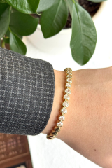 Luxe Romance Kuyumcu İşçiliği 14K Altın Kaplama Premium Seri Kadın Çelik Bileklik