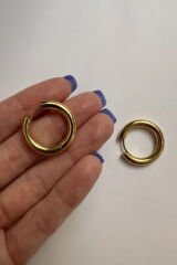 Çelik 2,5 Cm Kararmaz Renk Atmaz Basic Kadın Küpe