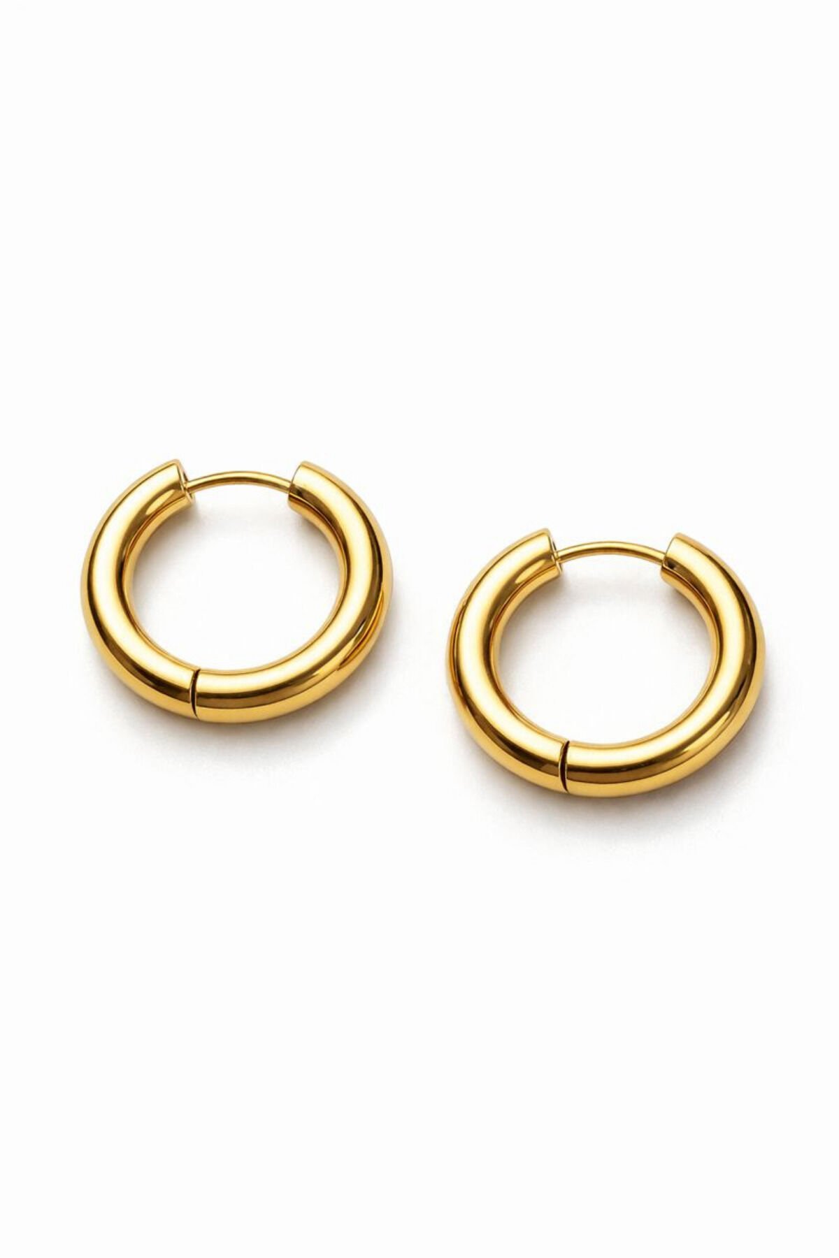 Çelik 2,5 Cm Kararmaz Renk Atmaz Basic Kadın Küpe