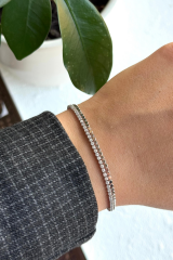 Yeni Sezon Çift Sıra Ezme Zincirli Su Yolu Renk Atmaz Kararmaz Garantili Kadın Çelik Bileklik