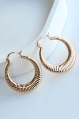 VİP Xuping Burgulu Elips İstiridye Tasarım Kararmaz Renk Atmaz Kadın Çelik Küpe