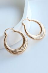 VİP Xuping Burgulu Elips İstiridye Tasarım Kararmaz Renk Atmaz Kadın Çelik Küpe