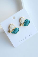 Özel Tasarım Mineli Kararmaz Renk Atmaz Kadın Çelik Küpe