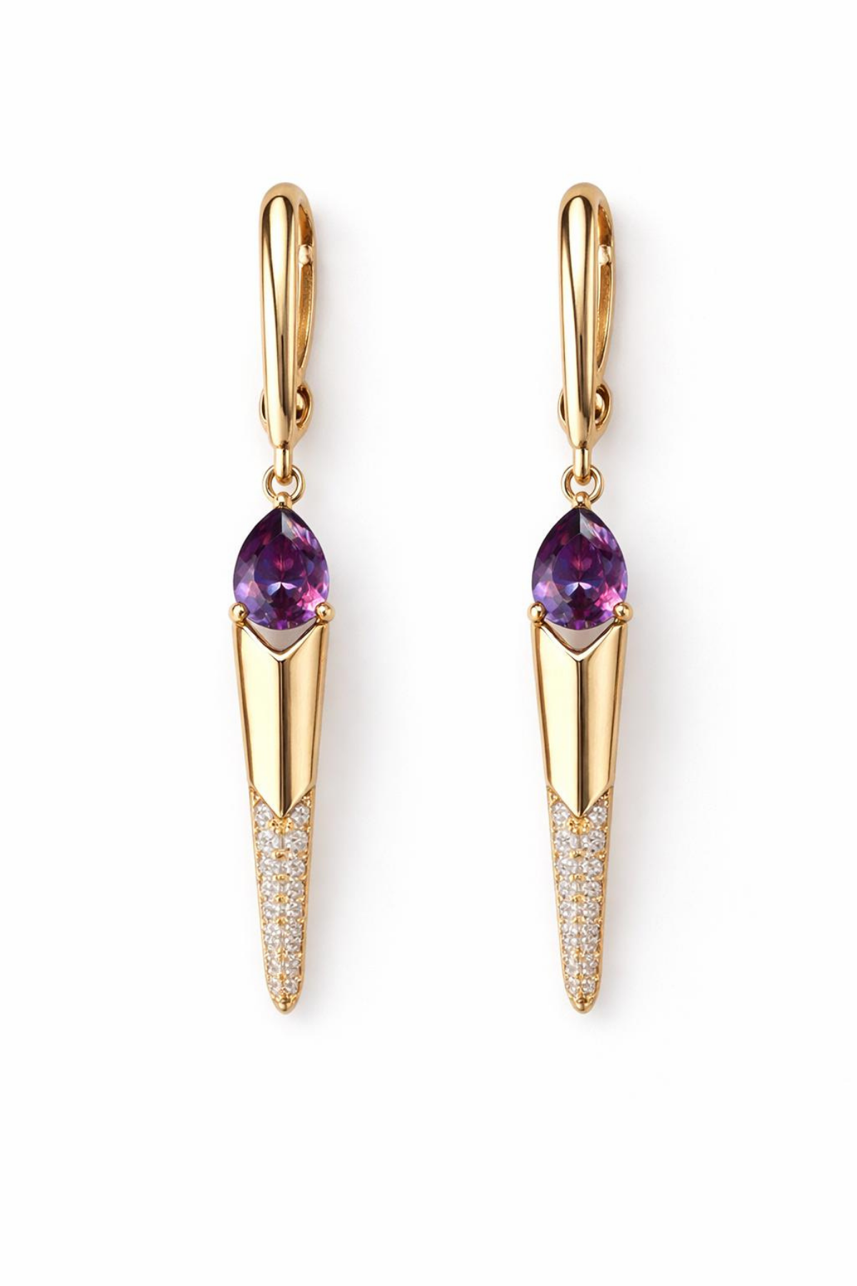 VİP Xuping Opal Damla Taşlı Tasarım Kararmaz Renk Atmaz Kadın Çelik Küpe