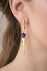 VİP Xuping Opal Damla Taşlı Tasarım Kararmaz Renk Atmaz Kadın Çelik Küpe