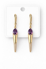 VİP Xuping Opal Damla Taşlı Tasarım Kararmaz Renk Atmaz Kadın Çelik Küpe