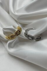 Baget Zirkon Taşlı Vintage Ünlü Model Ayarlanabilir Kadın Yüzük