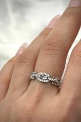 Baget Zirkon Taşlı Vintage Ünlü Model Ayarlanabilir Kadın Yüzük