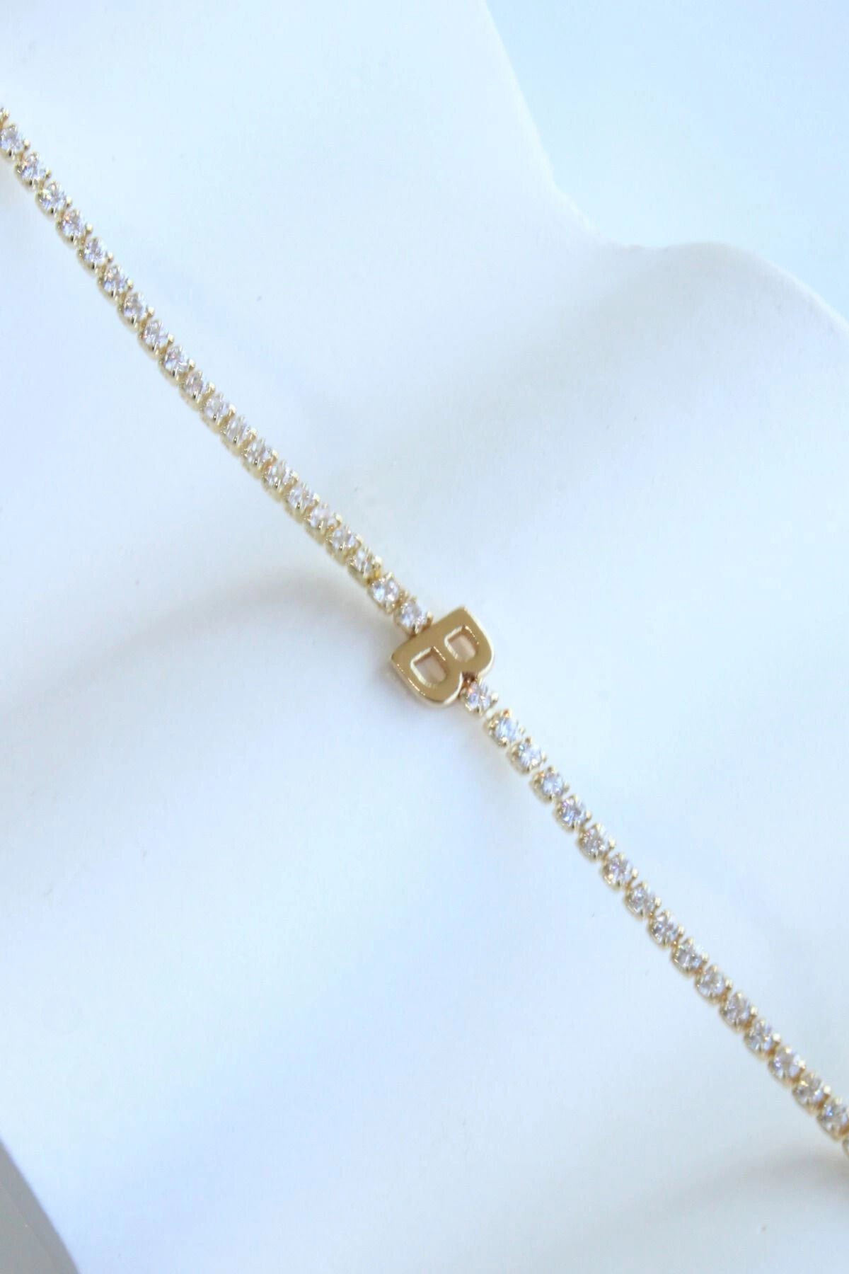 İthal Seri B Harfi Su Yolu Kadın Çelik Bileklik Kararmaz Renk Atmaz