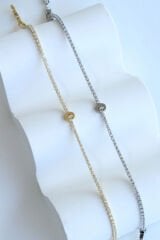 İthal Seri C Harfi Su Yolu Kadın Çelik Bileklik Kararmaz Renk Atmaz