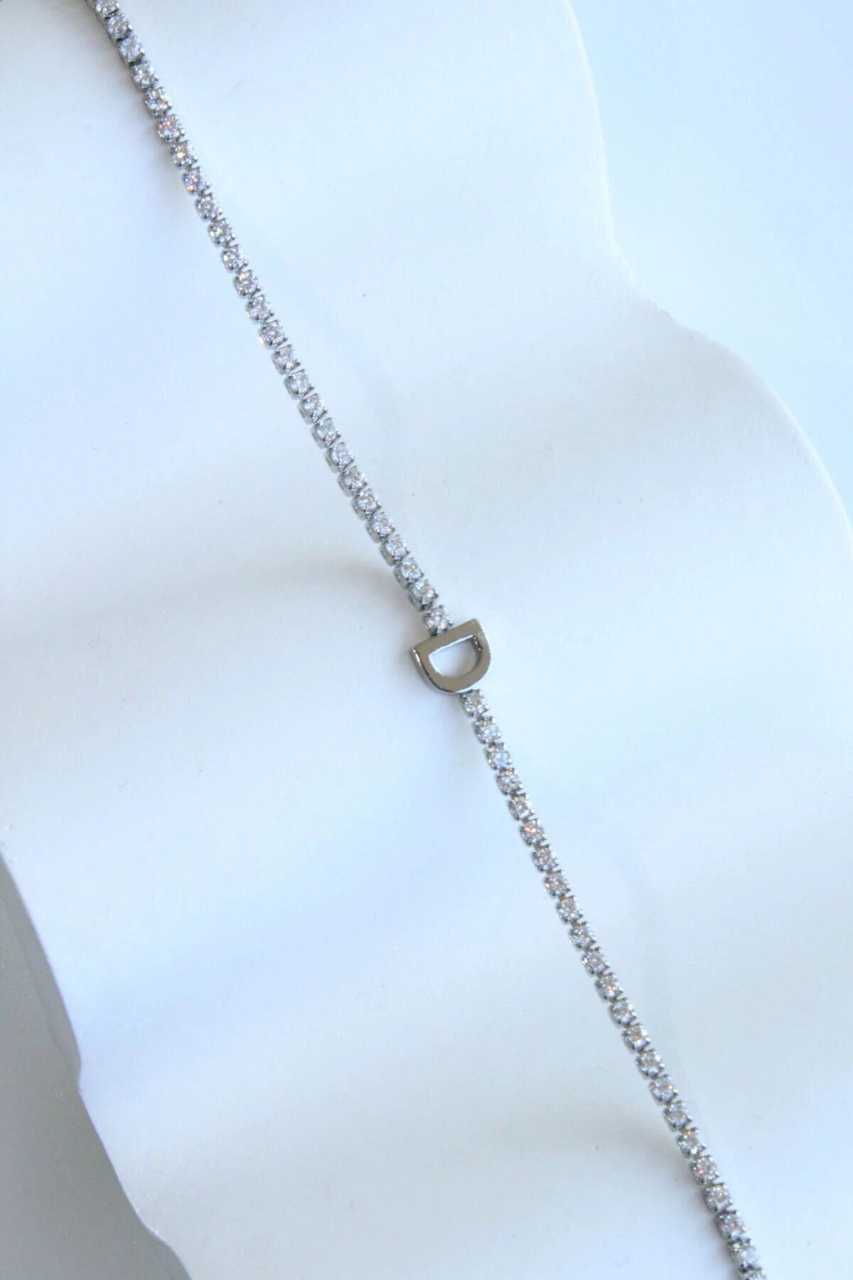 İthal Seri D Harfi Su Yolu Kadın Çelik Bileklik Kararmaz Renk Atmaz