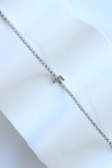 İthal Seri F Harfi Su Yolu Kadın Çelik Bileklik Kararmaz Renk Atmaz