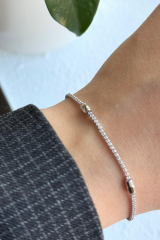 V.İ.P Seri Full Taşlı Su Yolu Çoklu Slim Model Renk Atmaz Kararmaz Garantili Kadın Çelik Bileklik