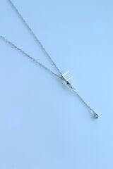 Uzak Şehir F Harfli Çelik Alya Kolye Kararmaz Renk Atmaz