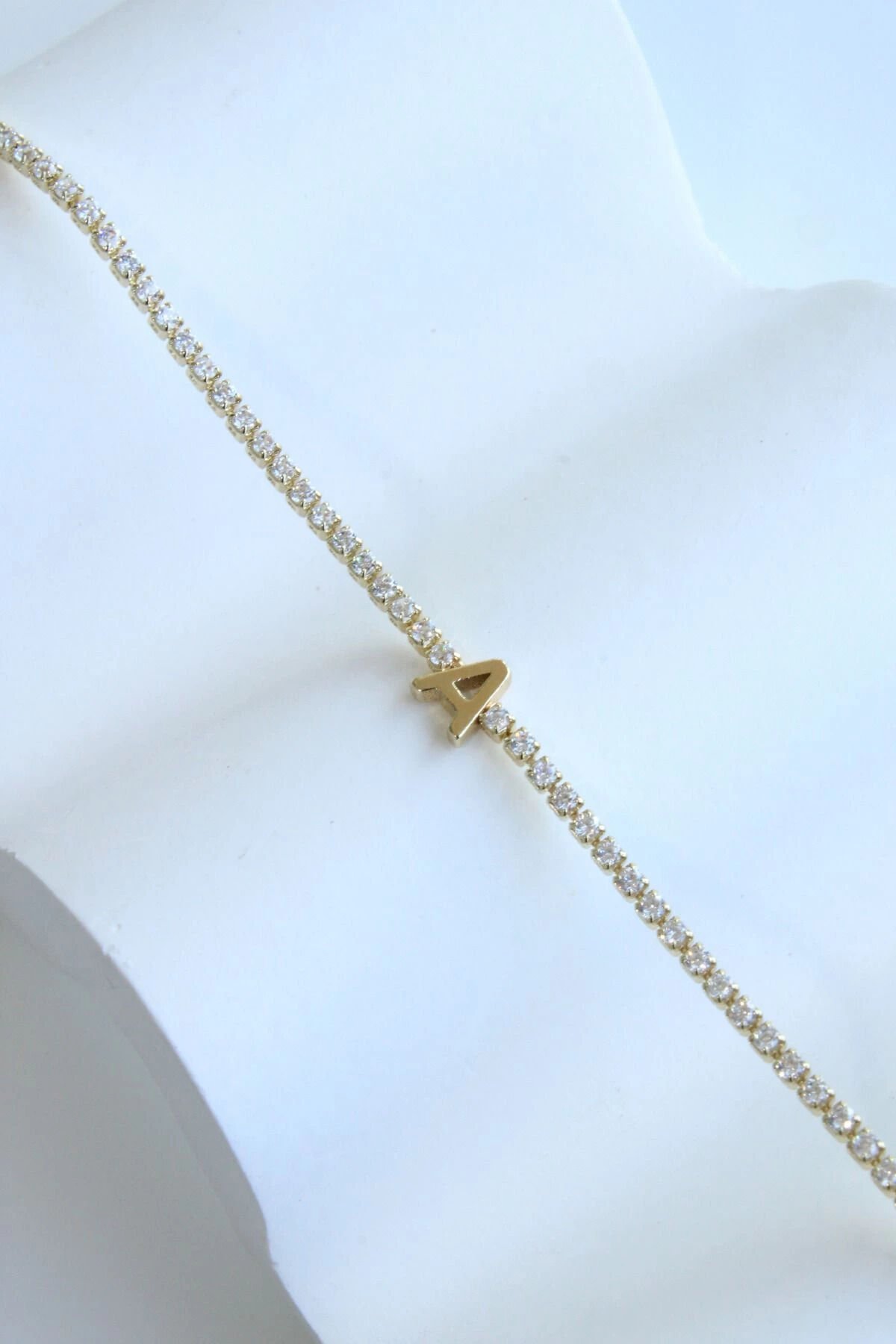 İthal Seri A Harfi Su Yolu Kadın Çelik Bileklik Kararmaz Renk Atmaz