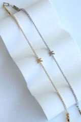 İthal Seri K Harfi Su Yolu Kadın Çelik Bileklik Kararmaz Renk Atmaz