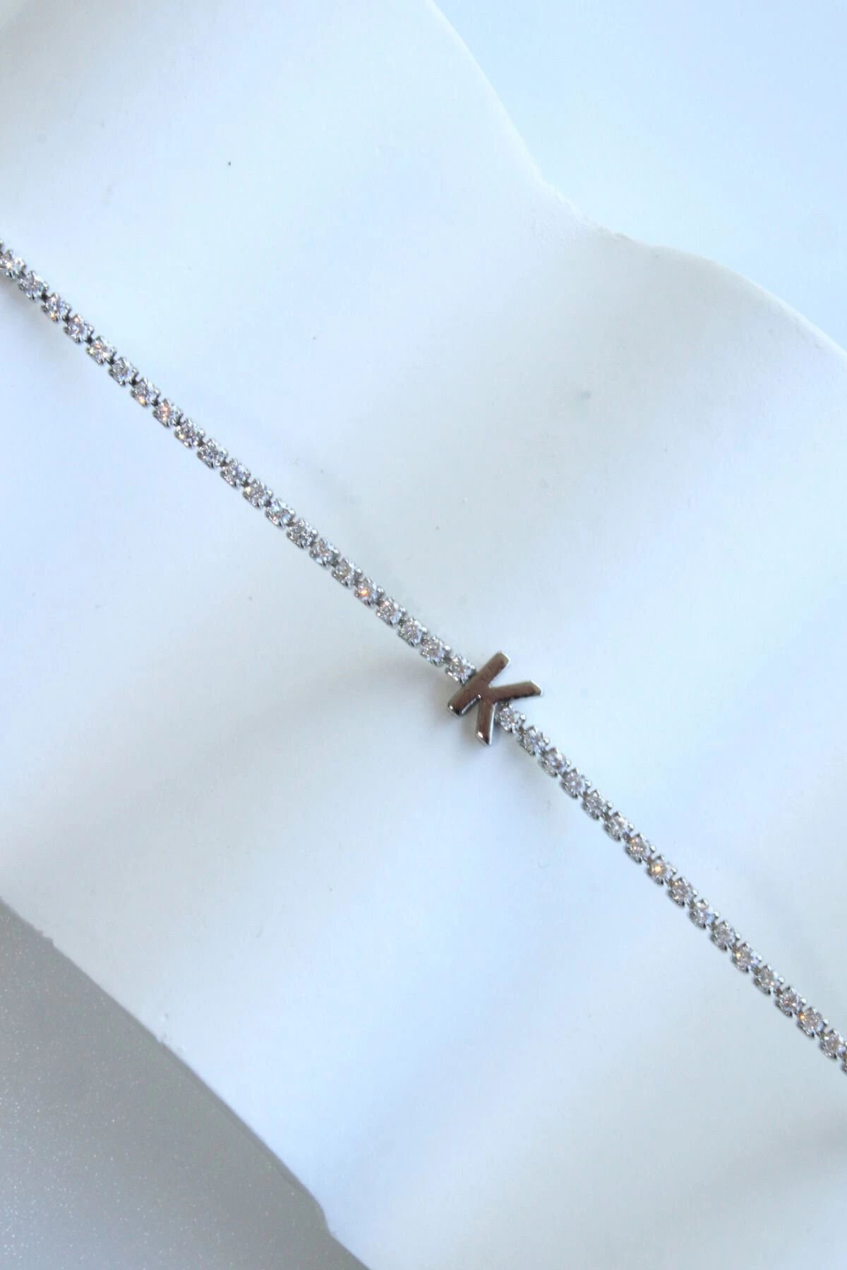 İthal Seri K Harfi Su Yolu Kadın Çelik Bileklik Kararmaz Renk Atmaz