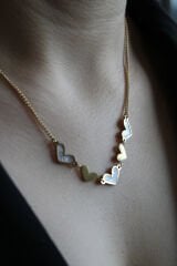 Exclusive Seri Çelik Kalp Mine Kalp Detaylı Kadın Çelik Kolye