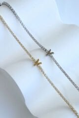 İthal Seri Y Harfi Su Yolu Kadın Çelik Bileklik Kararmaz Renk Atmaz