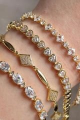 Luxe Romance Kuyumcu İşçiliği 14K Altın Kaplama Premium Seri Kadın Çelik Bileklik