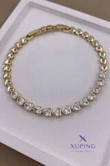 Luxe Romance Kuyumcu İşçiliği 14K Altın Kaplama Premium Seri Kadın Çelik Bileklik