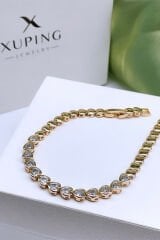 Luxe Romance Kuyumcu İşçiliği 14K Altın Kaplama Premium Seri Kadın Çelik Bileklik