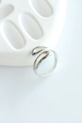 Yeni Sezon Cilalı Sarmal Tasarım Ayarlanabilir Kadın Yüzük