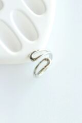 Yeni Sezon Cilalı Sarmal Tasarım Ayarlanabilir Kadın Yüzük