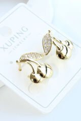 Kiraz Tasarım Xuping 14 K Gold Kadın Çelik Küpe