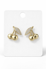 Kiraz Tasarım Xuping 14 K Gold Kadın Çelik Küpe