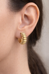 Burgu Tasarım Xuping 14 K Gold Kadın Çelik Küpe