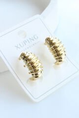 Burgu Tasarım Xuping 14 K Gold Kadın Çelik Küpe