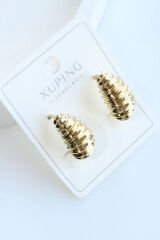 Burgu Tasarım Xuping 14 K Gold Kadın Çelik Küpe