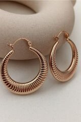 VİP Xuping Burgulu Elips İstiridye Tasarım Kararmaz Renk Atmaz Kadın Çelik Küpe