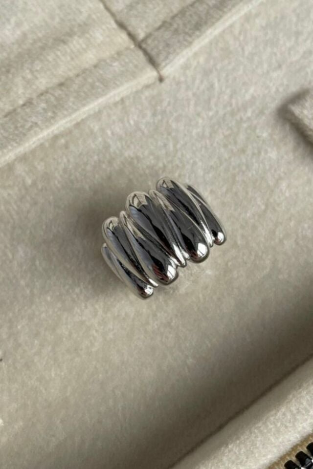Yeni Sezon Twist Luxe Tasarım Ayarlanabilir Kadın Yüzük Gümüş