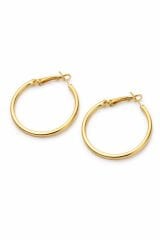 Premium Seri Köşeli Halka Tasarım 4 Cm Kadın Çelik Küpe