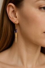 VİP Xuping Opal Damla Taşlı Tasarım Kararmaz Renk Atmaz Kadın Çelik Küpe