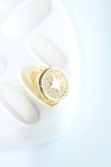 Yeni Sezon Starwars Plaka Kutup Yıldızı Tasarım Ayarlanabilir Kadın Yüzük