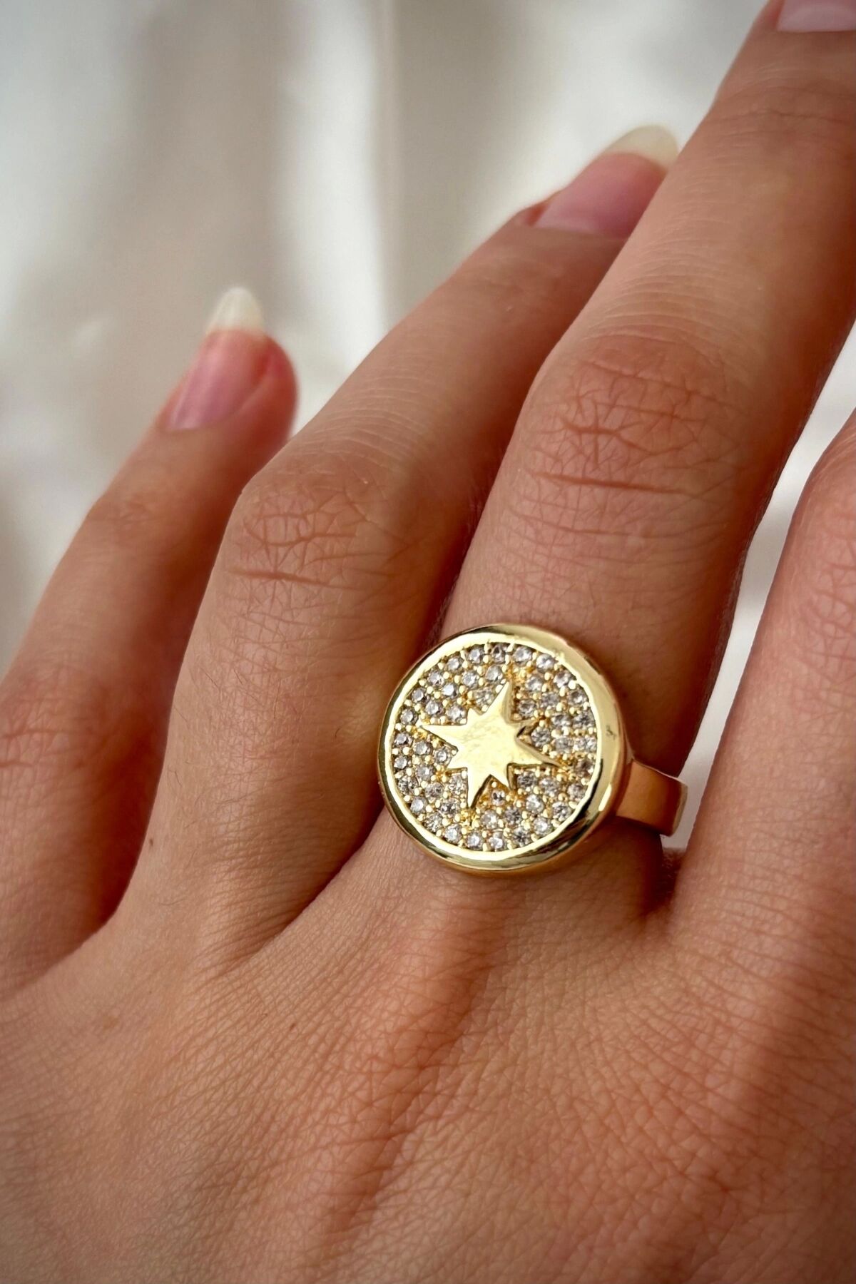 Yeni Sezon Starwars Plaka Kutup Yıldızı Tasarım Ayarlanabilir Kadın Yüzük