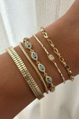 Xuping Özel Seri İkili Görünüm Hasır Tasarım Kadın Çelik Bileklik Kelepçe