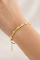 Xuping Özel Seri İkili Görünüm Hasır Tasarım Kadın Çelik Bileklik Kelepçe