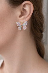 Yeni Sezon Çok Renkli Hasır Kelebek Tasarım Yazlık Hafif Kadın Küpe