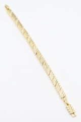 Premıum Seri Lıora Tasarım Yatay Çizgi Görünüm Zirkon Taşlı 14K Xuping Kadın Çelik Bileklik